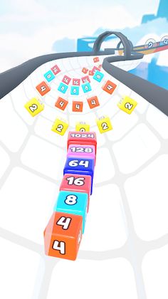Jelly Tube Run 2048 - Screenshot 1