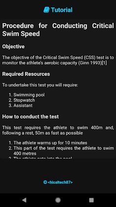 Critical Swim Speed - Screenshot 2
