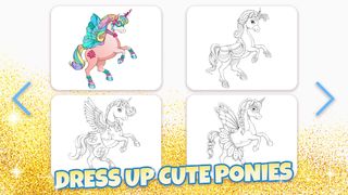 Unicorn Dress Up Coloring Book - Screenshot 2