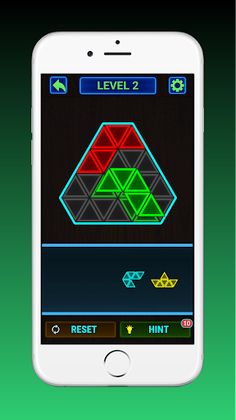 Glow Block Triangle Puzzle - Screenshot 1
