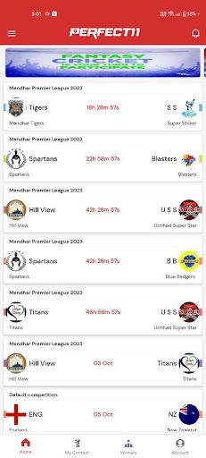 Perfect11 Fantasy Sports App - Screenshot 4
