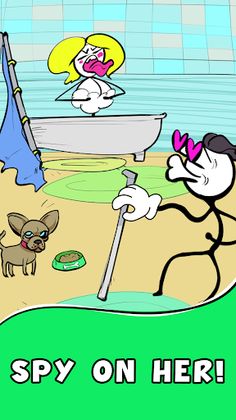 Stickman Troll- Thief Puzzle - Screenshot 2