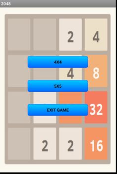 2048 4x4 5x5 - Screenshot 1