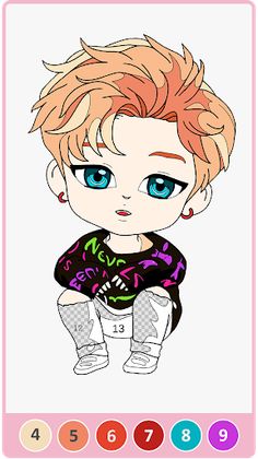 KPOP Chibi Coloring - Screenshot 1