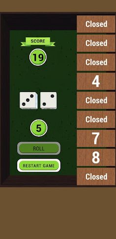 Shut the Box 2023 - Math game - Screenshot 3