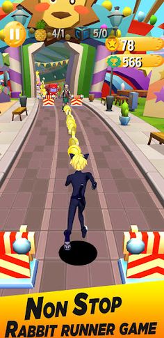 Superhero Rena Rouge Run 3D - Screenshot 1