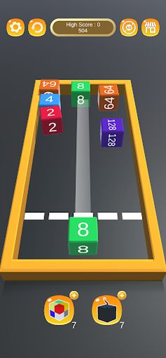 Chain Cube Merge: 2048 3D Game - Screenshot 1