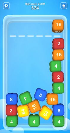 2048 Merge Cubes 3D: x2 blocks - Screenshot 2