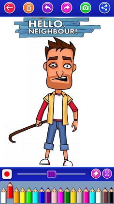 my neighbor's coloring horror  - Screenshot 4