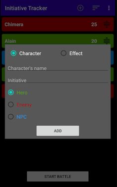 RPG Initiative Tracker - Screenshot 2