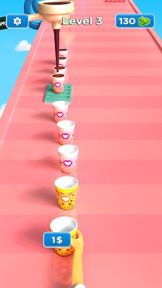 Coffee Cup Stacker Master 3D - Screenshot 1