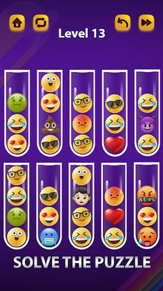 Emoji Sort Puzzle Matching 3D - Screenshot 2