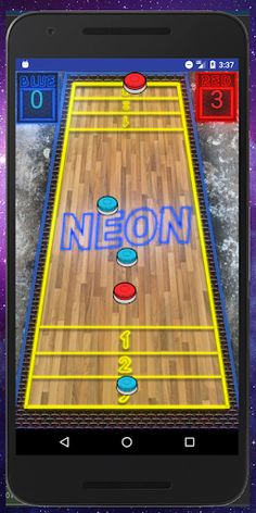 Neon Shuffle Board - Screenshot 2