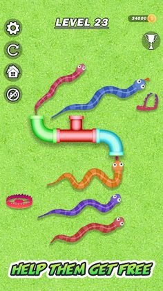 Tangled Snakes Sort Puzzle - Screenshot 3