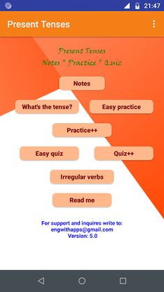 English Present Tenses - Screenshot 2