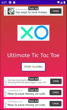 Ultimate Tic Tac Toe - Screenshot 1