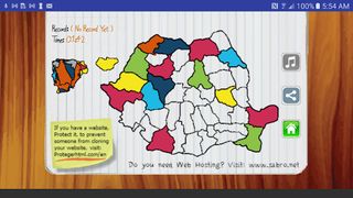 Romania Map Puzzle Game - Screenshot 2