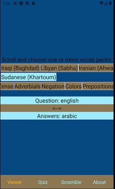 Twenty Arabic Dialects - Vocab - Screenshot 1