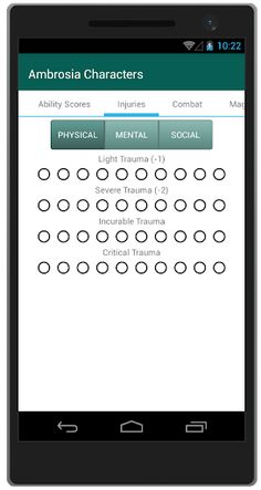 Ambrosia Character Sheets - Screenshot 3
