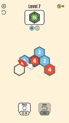 Hex Fold 2048 - Screenshot 1