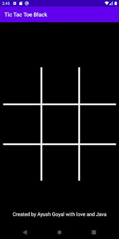 Tic Tac Toe Black - Screenshot 1