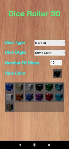 Dice Roller 3D - Dice Simulato - Screenshot 1