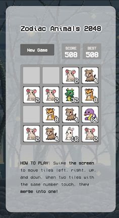 Cute Animals 2048 - Free Anima - Screenshot 2