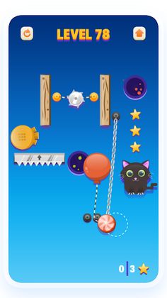 Cut Candy Ropes - Feed The Cat - Screenshot 3