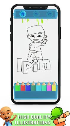 Upin Stumble coloring - Screenshot 3