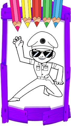 Little Singham :coloring book - Screenshot 4