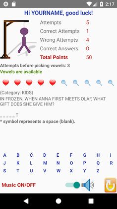 TriviaHangman - Screenshot 2