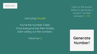 Housie Tickets & Number Caller - Screenshot 1