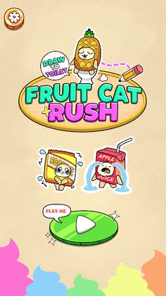 Fruit Cat Rush: Draw to Toilet - Screenshot 1