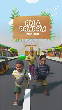Aki and Paw paw: Epic Run - Screenshot 1