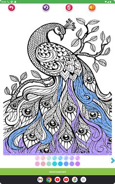 Coloring rainbow peacock - Screenshot 4