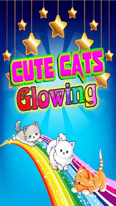 Cute Cats Glowing game offline - Screenshot 1