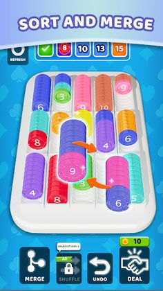 Coin Merge & Sort Puzzle - Screenshot 2