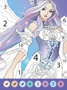 Fantasy Coloring by Numbers - Screenshot 1