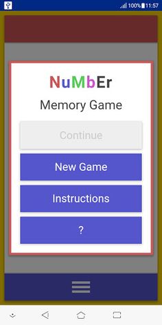 Number Memory Game - Screenshot 2
