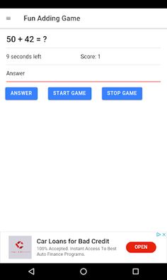 Fun Adding Game - Screenshot 1