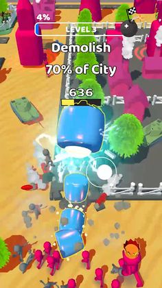 Worm City Demolish 3D - Screenshot 1