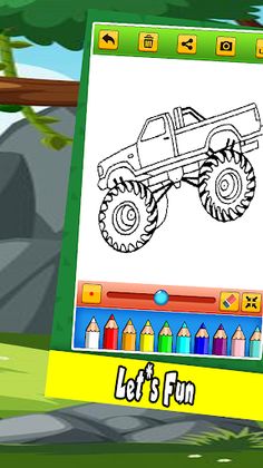 Cars Monster Coloring Book - Screenshot 2