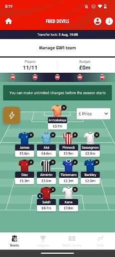 The Sun Dream Team Soccer - Screenshot 1
