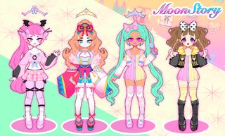 Moon Story dress up girl game - Screenshot 1