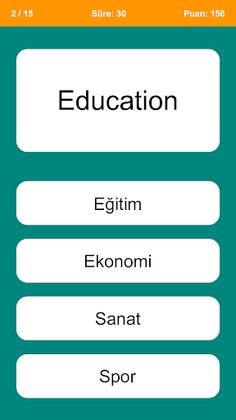 İngilizce Kelime Testi - Screenshot 4
