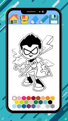Teen Titans coloring cartoon - Screenshot 1