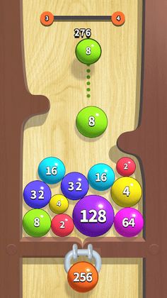2048 balls: merge number - Screenshot 1