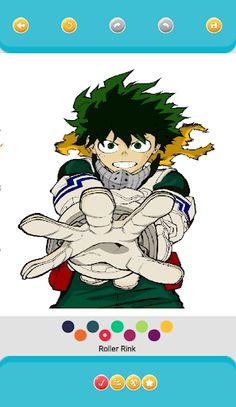 Midoria Izuku Deku Coloring - Screenshot 1