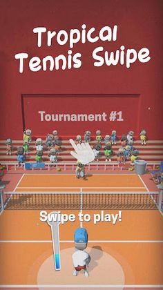 Tropical Tennis Swipe - Screenshot 1