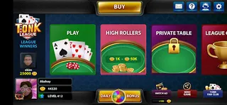 Tonk League Card Game - Screenshot 1